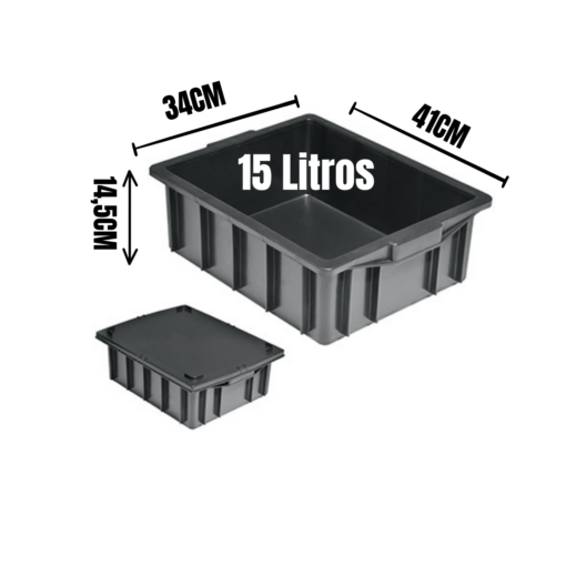 Caixa Organizadora 15L Com tampa - Branca - Image 2