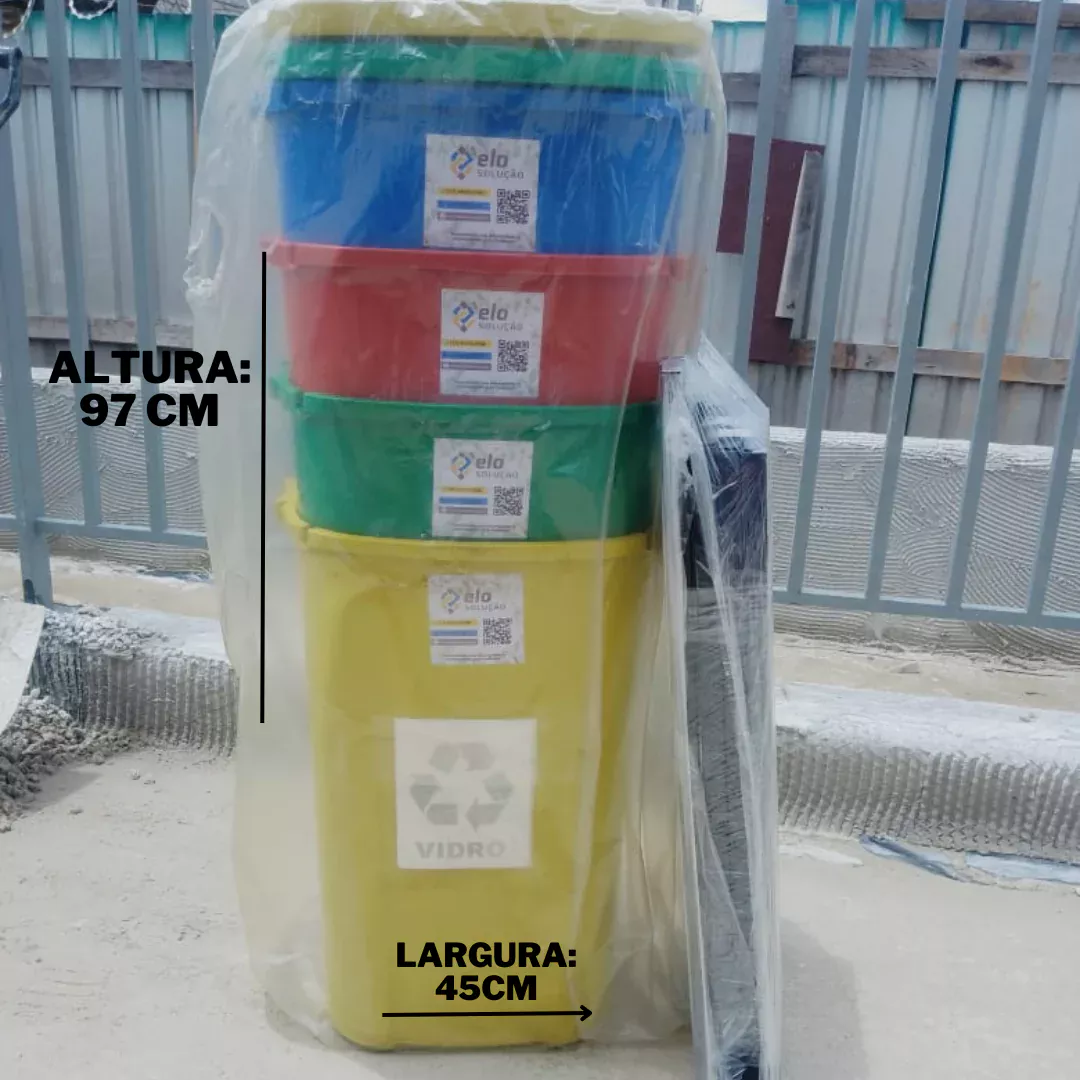 Lixeira Coleta Seletiva 60L - Cj com 4 - Imagem 11