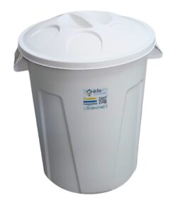 Cesto de Lixo Redondo 100L - Branco