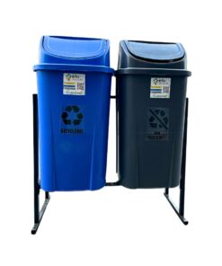 Lixeira Coleta Seletiva 60L - Estrutura -  Cj com 2