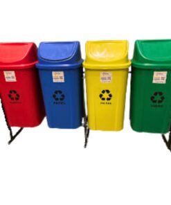 Lixeira Coleta Seletiva 60L - Estrutura -  Cj com 4